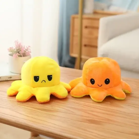 Link Moody Reversible Emotion Octopus Plushie Sad/Happy Express Your Emotions Moody Plush Toy Sensory Fidget Toy for Stress Relief image {6}