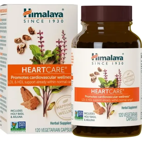 Himalaya HeartCare, Cholesterol and Blood Pressure Supplements, 720mg, 120 Capsules, 1 Month Supply image {4}