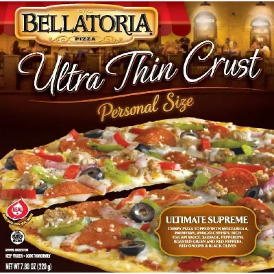 Bellatoria Personal Size Thin Crust Supreme Frozen Pizza - 7.8oz image {3}