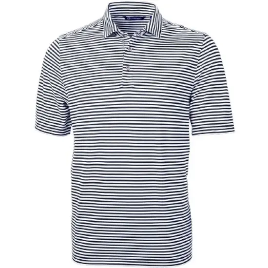 Cutter & Buck Virtue Eco Pique Stripe Recycled Mens Big and Tall Polo Shirt image {6}