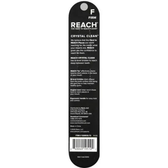 REACH Crystal Clean Firm Adult Toothbrush image {2}