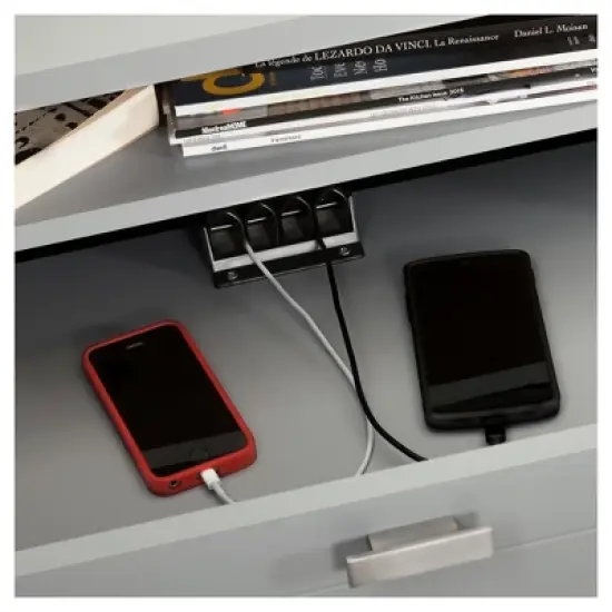 Reevo Nightstand with Drawers and Cord Catcher - South Shore image {4}