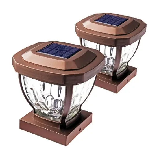 Home Zone Security&reg; 12-Lumen-Each 4 x 4 Solar LED Post Cap Lights image {12}