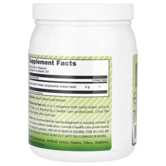 Amazing India USDA Certified Organic Neem Powder (Non-GMO) 16oz - Promotes Blood Purification, Healthy Immunity & Healthy Skin image {2}