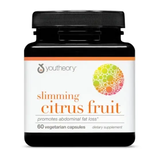 Youtheory Slimming Citrus Fruit - Vegan Health Supplement with Chromium - Supports Overall Wellness* - Dairy, Soy & Gluten Free - 60 Vege Capsules image {5}