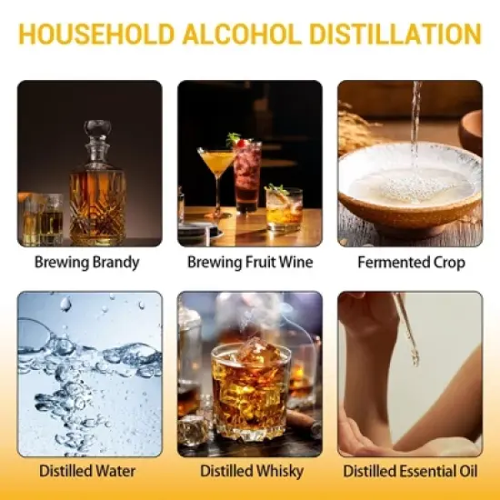 3 Gal Still, Double Cooled Alcohol Still, Home Commercial Style Brewing Kit, 3 Stainless Steel Barrels, With Built-In Thermometer and Water Pump image {5}