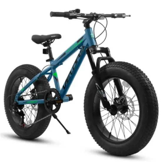 VASIP 20 Inch Fat Tire Bike 7 Speed Mountain Bike, Dual Disc Brakes,Carbon Steel Frame, Front Suspension, City Commuter City Bike for Adult image {8}
