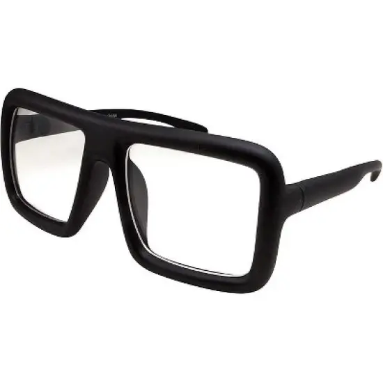 grinderPUNCH Oversized Square Frame Clear Lens Glasses  Bold Fashion Eyewear for Costume & Everyday Style image {6}