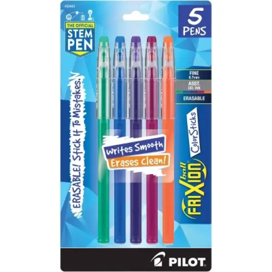 Pilot 5pk FriXion Erasable Color Sticks Pens image {5}