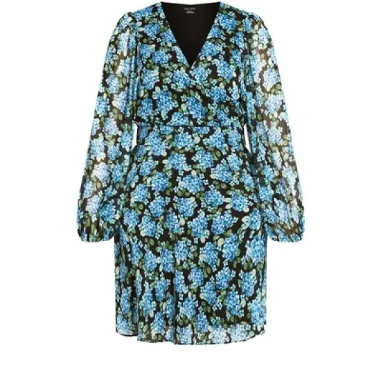 Women's Plus Size Blue Bunch Dress - blue | CITY CHIC image {2}
