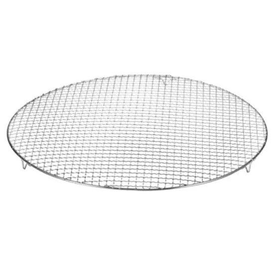 Unique Bargains Stainless Steel Round Cross Wire Barbecue Grill with Legs image {28}