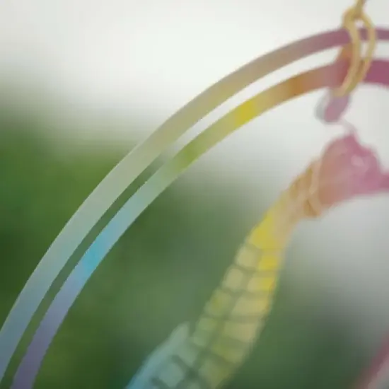 Woodstock Windchimes Coastal Chime Glass, Sea Horse, Wind Chimes For Outside, Wind Chimes For Garden, Patio, and Outdoor Decor, 22"L image {6}