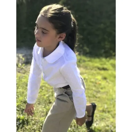 Hope & Henry Girls' Peter Pan Collar Top, Kids image {4}