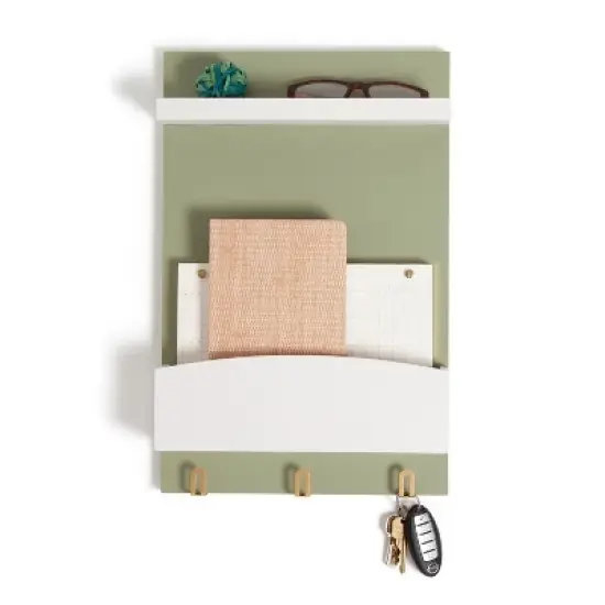 U Brands 11"X17" Modern Wall Organizer Storage Board Forest Fog image {6}
