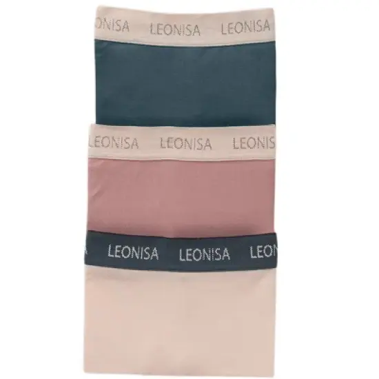 Leonisa  3-pack contrast waistband soft cheeky panties - image {4}