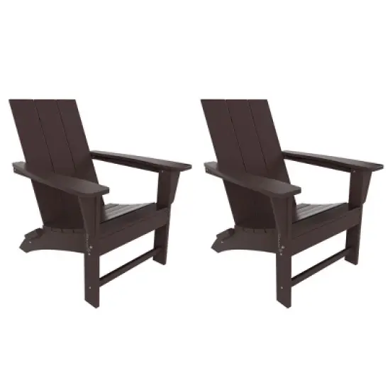 WestinTrends Ashore HDPE Folding Adirondack Chair (Set of 2) image {9}