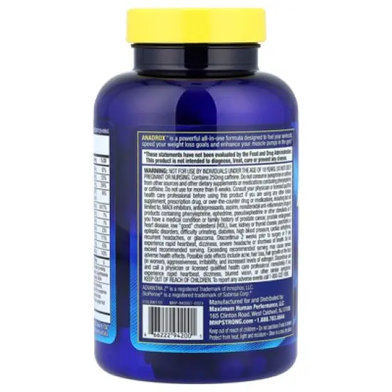 MHP Anadrox&trade; Pump & Burn, 112 Capsules image {2}