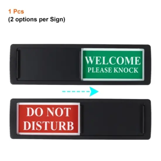 Unique Bargains Acrylic Self-Adhesive Decor Home Business Privacy Sign image {2}