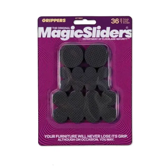 Magic Sliders 36pk Adhesive Gripper Value Pack Black image {3}