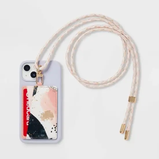 Cell Phone Wallet Pocket with Crossbody Strap - heyday&trade; Abstract image {1}