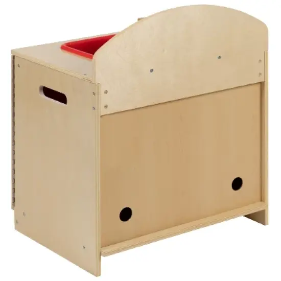 Flash Furniture Children's Wooden Kitchen Sink for Commercial or Home Use - Safe, Kid Friendly Design image {12}