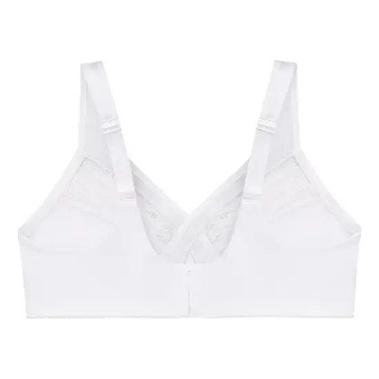 Glamorise Womens MagicLift Minimizer Wirefree Bra 1003 White image {4}