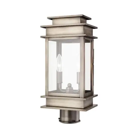 Livex Lighting Princeton 2 - Light Post Light in  Vintage Pewter image {1}