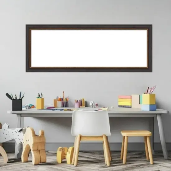 Amanti Art 15"x39" Ashton Black Framed Magnetic Dry Erase Board image {6}