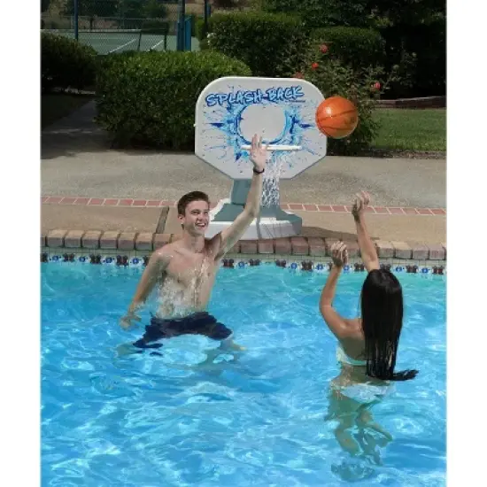 Swim Central 16' SplashBack Basketball and Volleyball Combo Swimming Pool Game image {2}