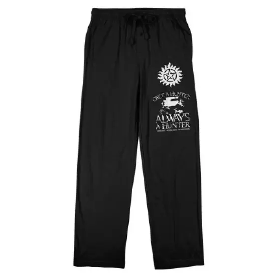 Supernatural Always A Hunter Men's Black Sleep Pajama Pants image {4}