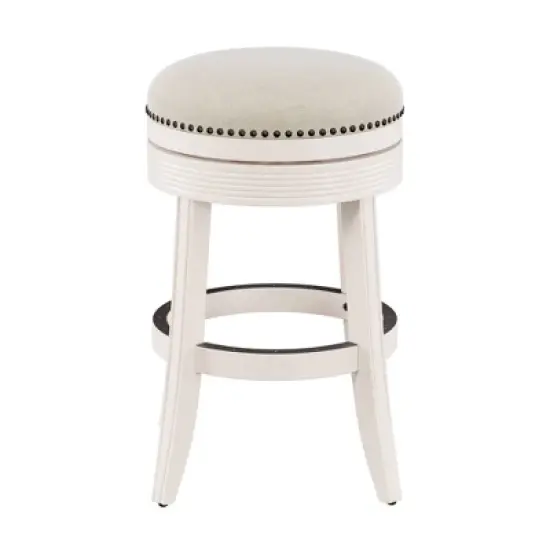 26" Saddle Backless Counter Height Barstool Rustic Gray/Taupe &ndash; Hillsdale Furniture image {3}