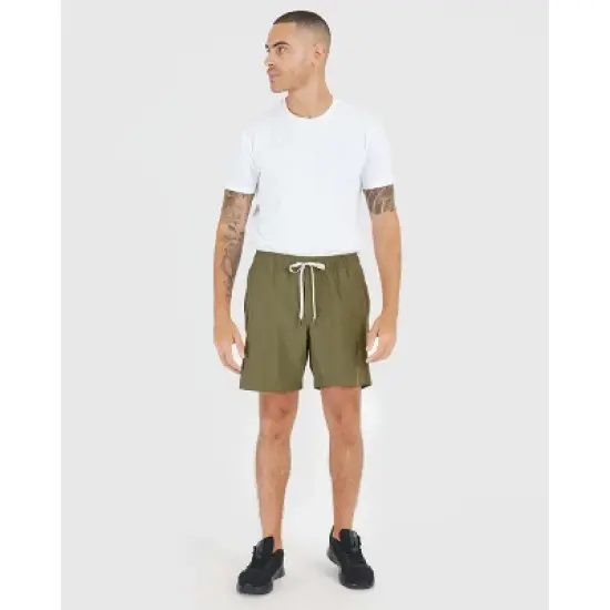 Men's Military Green Active Quick Dry Shorts with Liner - True Classic image {3}