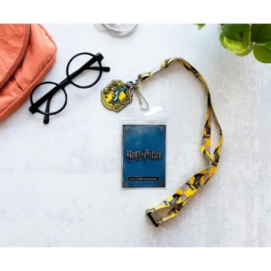 Silver Buffalo Harry Potter Hufflepuff 22-Inch Lanyard With ID Badge Holder And Logo Charm image {8}