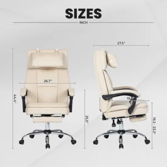 Grungis Velvet Swivel Office Chair with Footrest and Removable Headrest,Gaming Chairs with Lumbar Support,Modern Computer Chair for Office image {2}