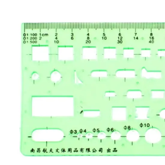 Unique Bargains Drafting Drawing Structure Construction Stationery Scale Template Ruler Green image {5}