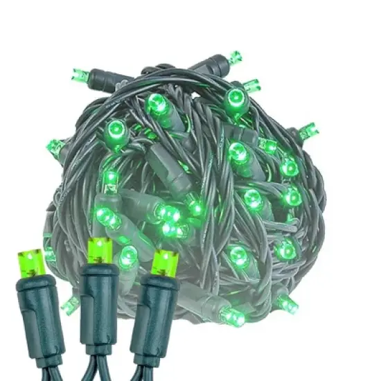 Novelty Lights LED Christmas String Lights 70 Mini Bulbs (Green Wire, 35 feet) image {8}