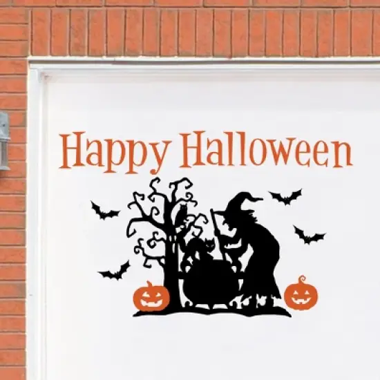 Collections Etc Happy Halloween Witch Garage Door Magnets image {1}