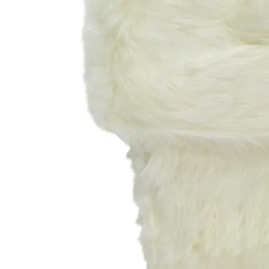 Northlight 20" Ivory White Soft Faux Fur Decorative Christmas Stocking image {3}