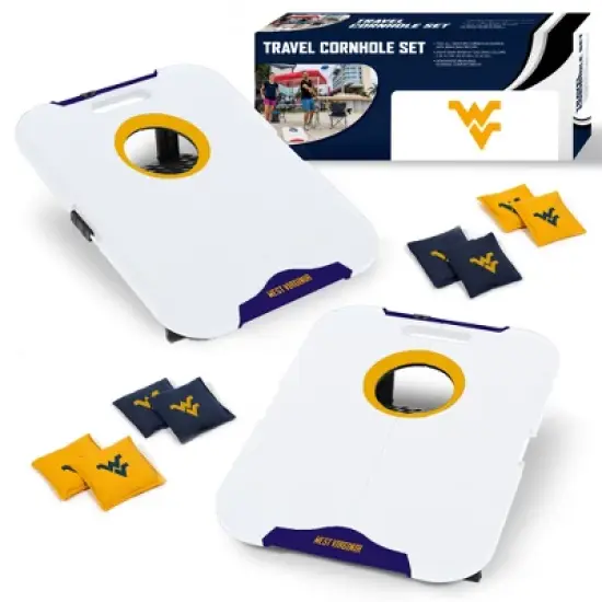 NCAA West Virginia Mountaineers All-Weather Travel Cornhole Set image {6}