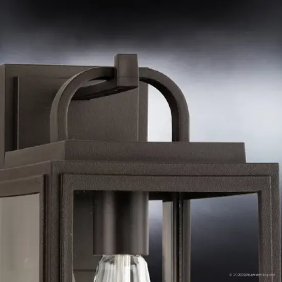 Urban Ambiance Luxury Farmhouse Outdoor Wall Sconce 13.625''H x 7.125''W,  Olde Bronze Finish,  Macon Collection, UHP1381 image {5}