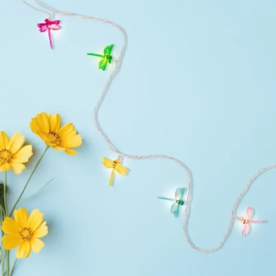 Northlight Dragonfly Patio Lights - 7.25' White Wire - 10ct image {4}