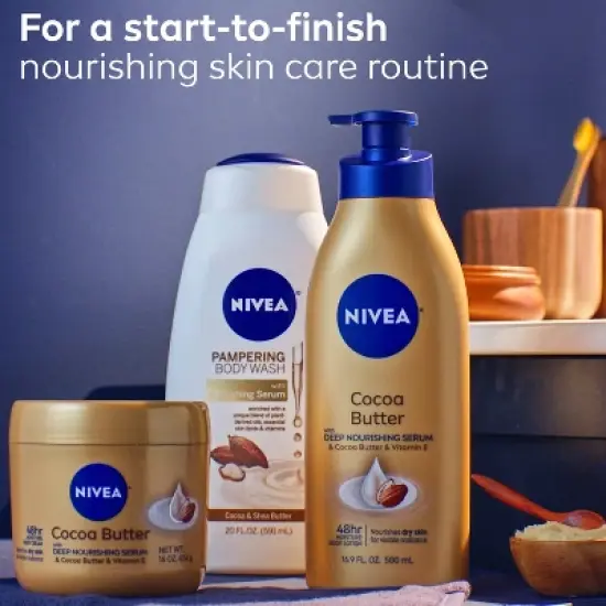 NIVEA Cocoa Butter Body Cream for Dry Skin - 16oz image {3}