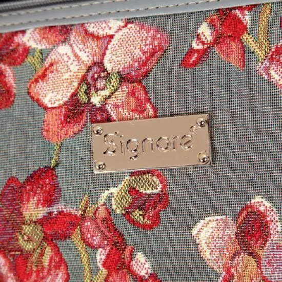 Signare USA Orchid Grey and Pink Travel Bag image {10}