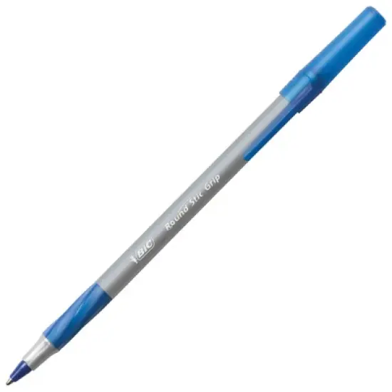 BIC Xtra Comfort Round Stick Pen, 1.2 mm Medium Tip, Blue, Pack of 36 image {1}