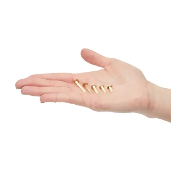 Juvale 500 Pieces Mini Metal Brads for Crafts, Split Pin Brass Paper Fasteners for Scrapbooking, Handmade Cards, DIY Projects, 5 Assorted Sizes image {4}