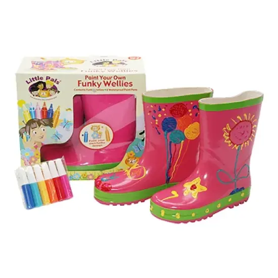 DIY Paint-Your-Own Kids Rain Boots &ndash; Fun & Customizable Rubber Boots with Paint Pens image {4}