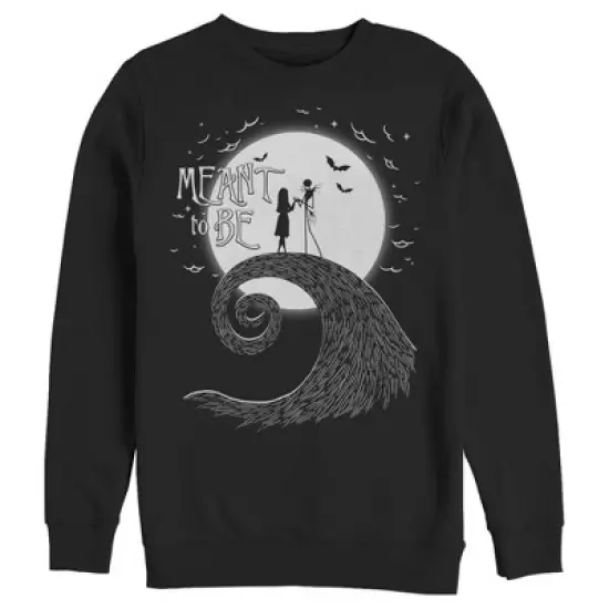 Men's The Nightmare Before Christmas Halloween Jack Skellington Sally Meant to Be Sweatshirt image {3}