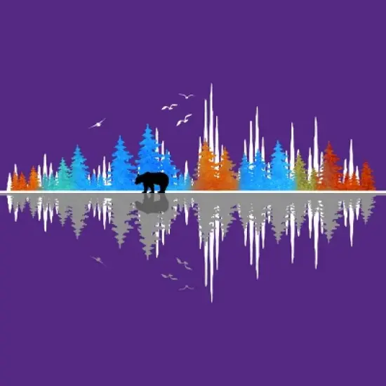 Women's Design By Humans Sounds of Nature Color Tree Notes By NomAdartStudio Racerback Tank Top image {1}