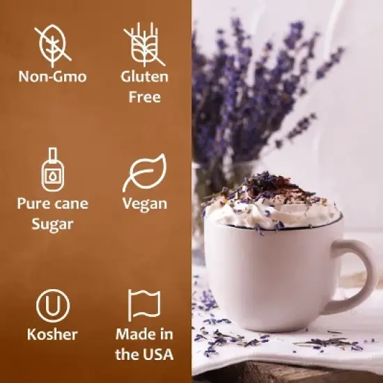 Syruvia Coffee Flavors Variety Pack: Brown Sugar Cinnamon & Lavender 25.4 fl oz Syrup image {3}
