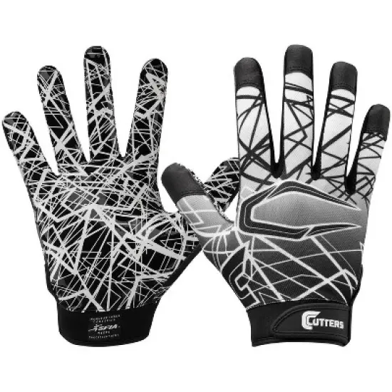 Cutters Game Day Receiver Youth Gloves Black image {1}